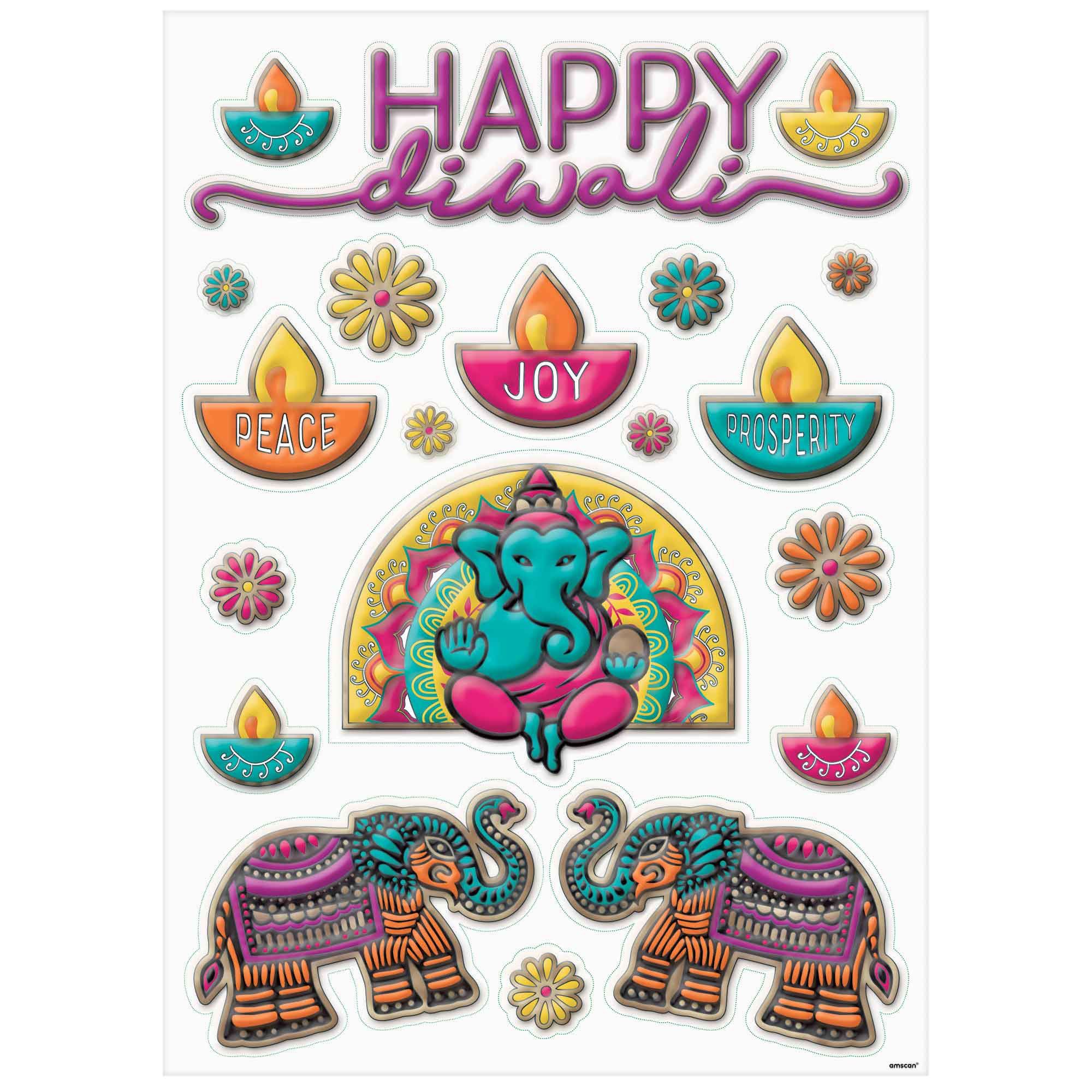 Diwali Foil Embossed Window De