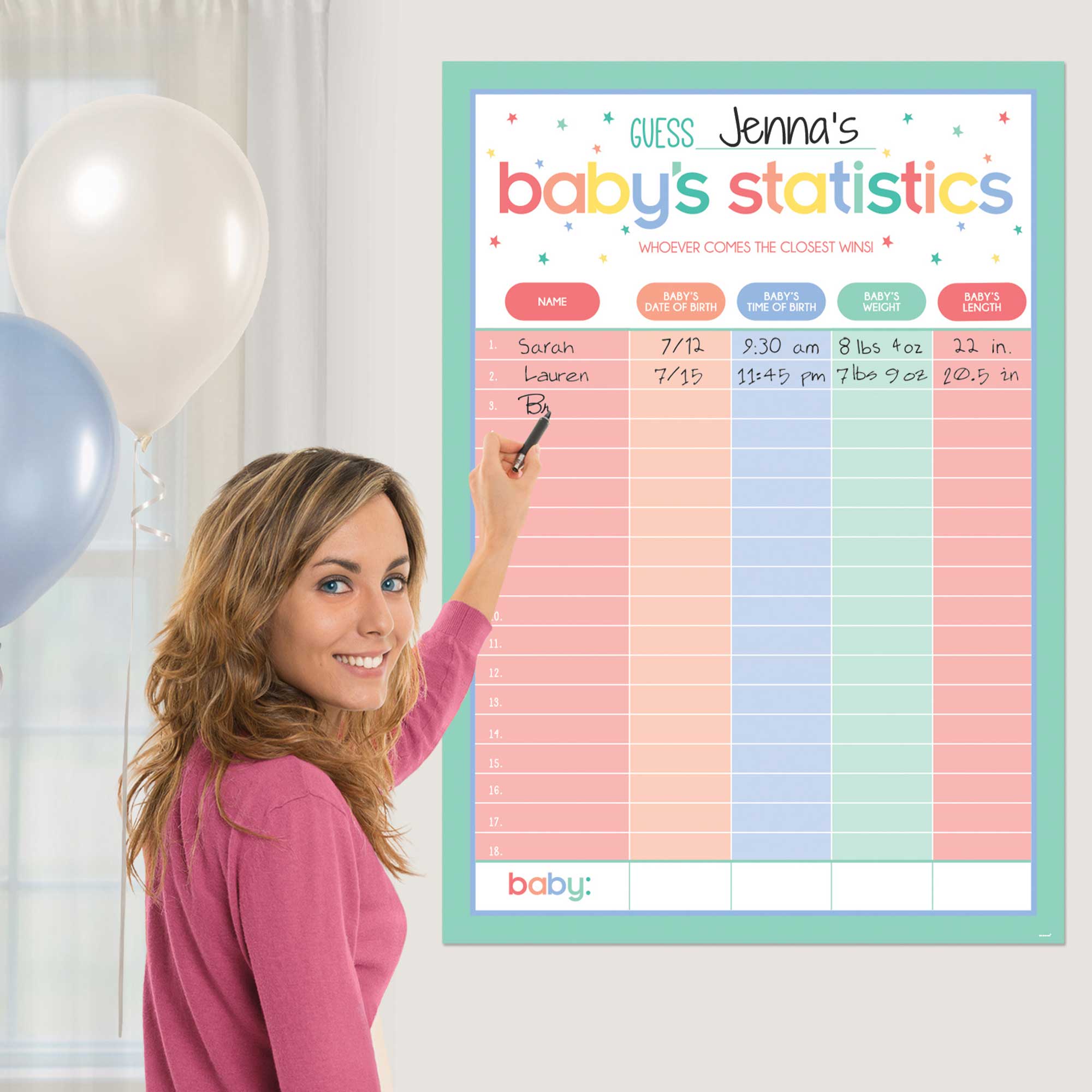 Baby Shower Statistics Chart G