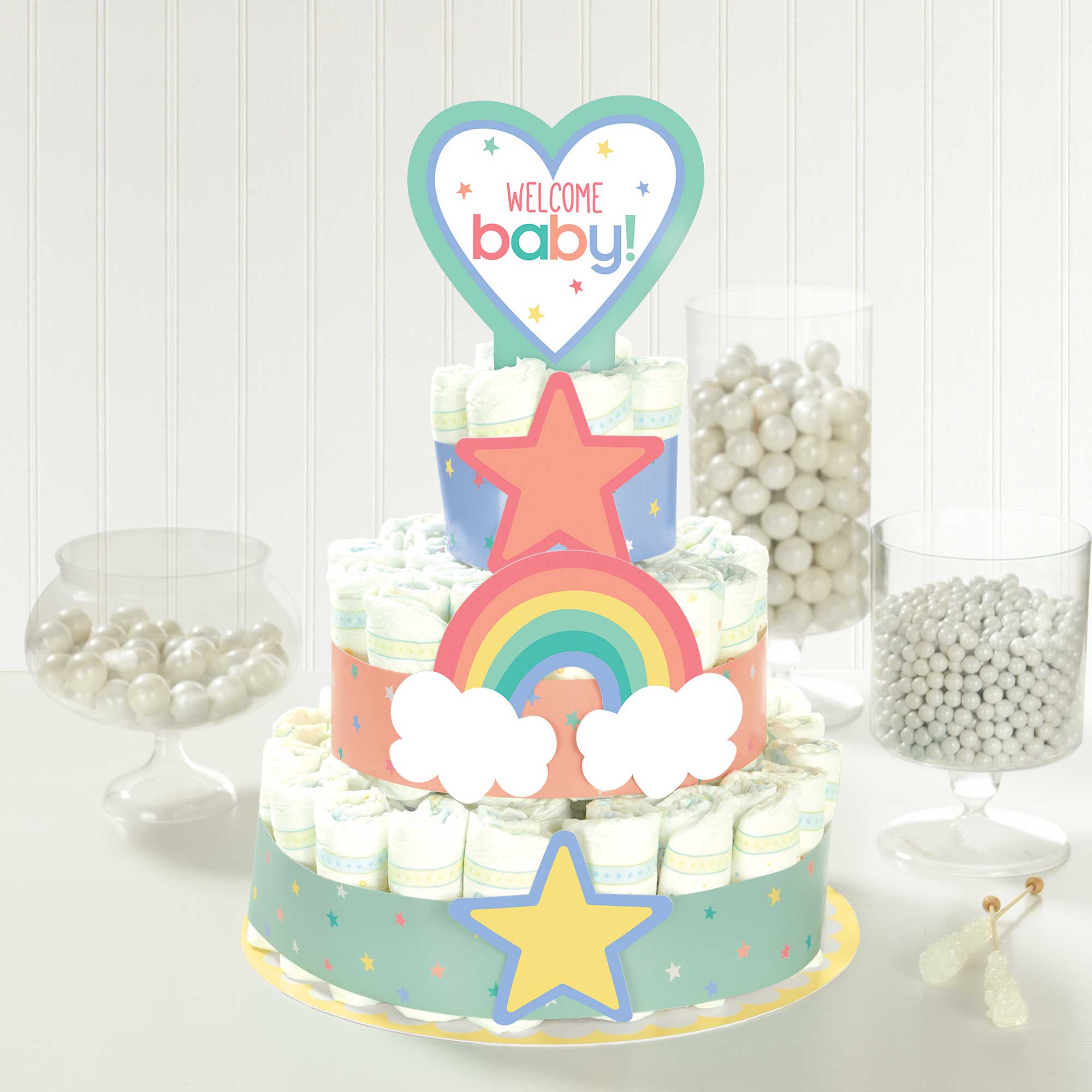 Baby Shower Neutral Diaper Cak