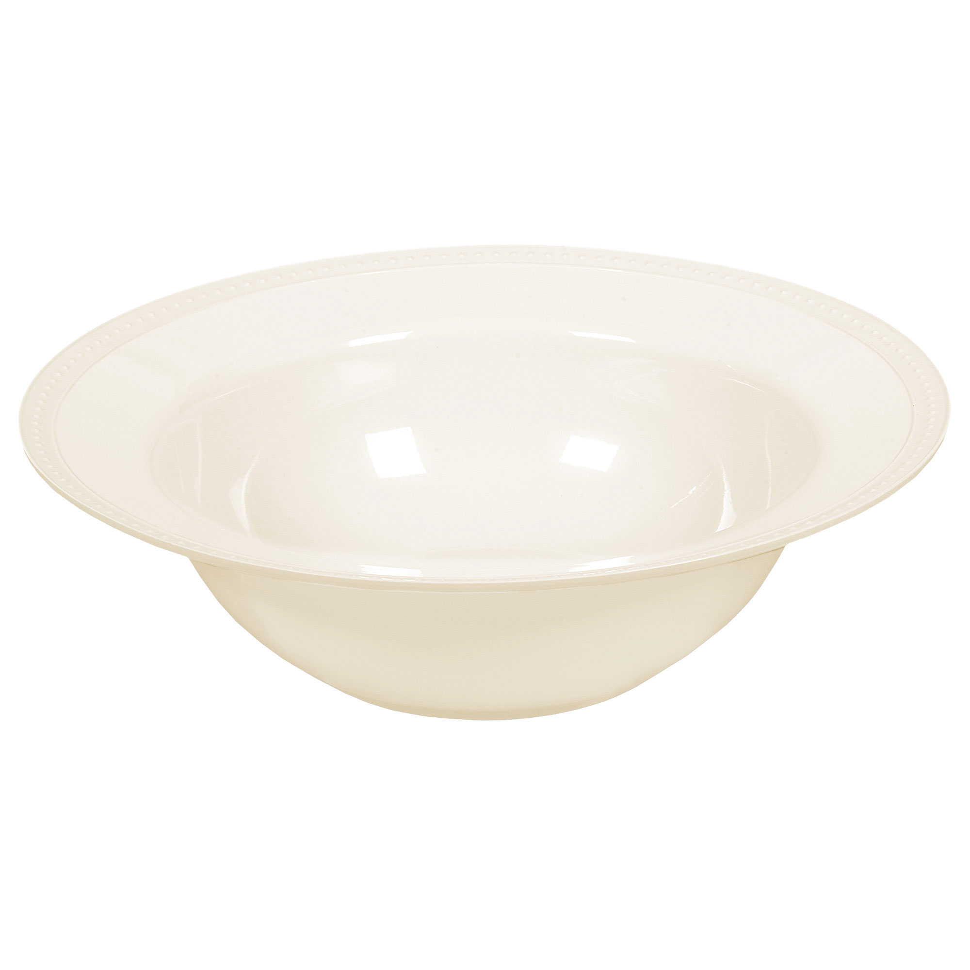 Prem Serving Bowl White w/Bead