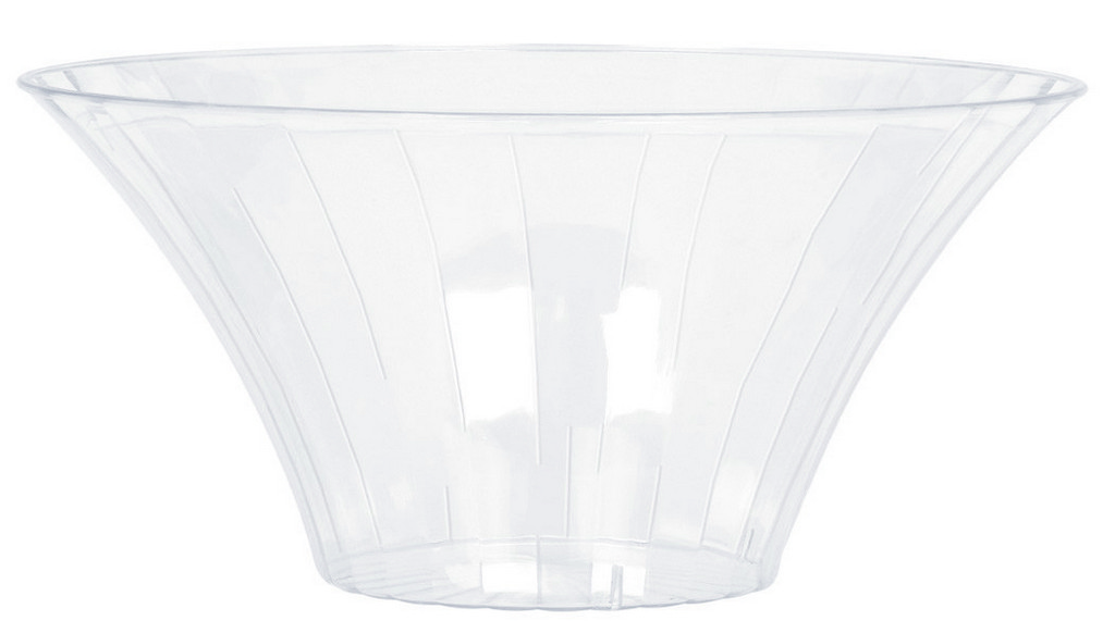 Flared Bowl Plastic Clear Med