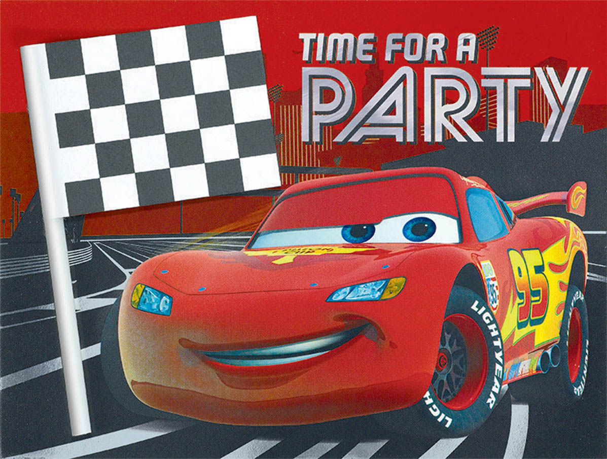 Cars 3 Deluxe Jumbo Invites