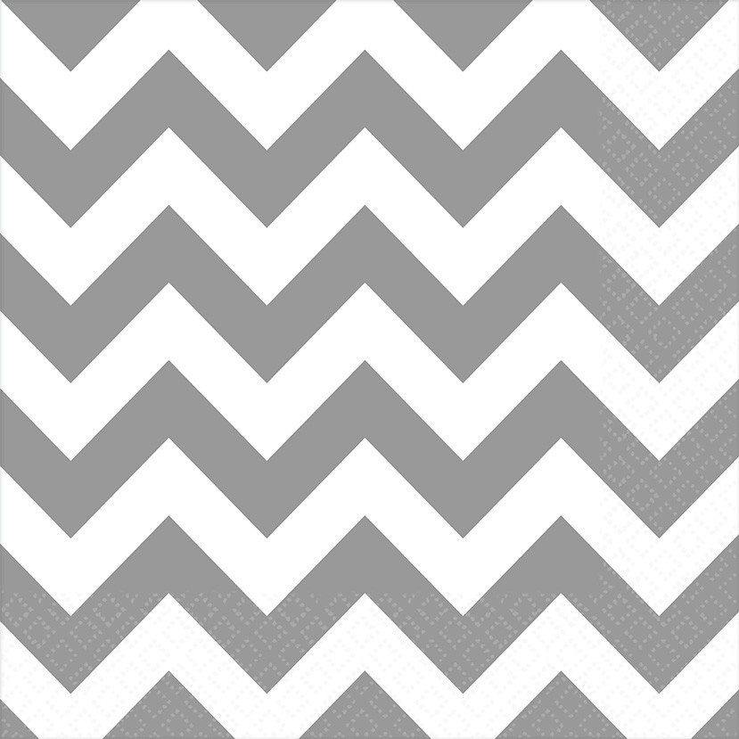 Chevron L/Napkin White*