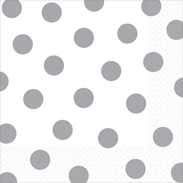 Dots L/Napkin Frosty White*
