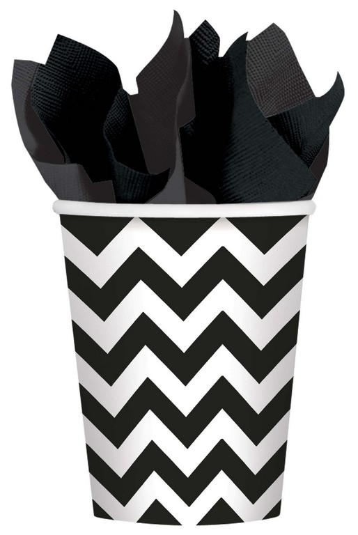 Chevron 9oz/266ml Cups Jet Bl*