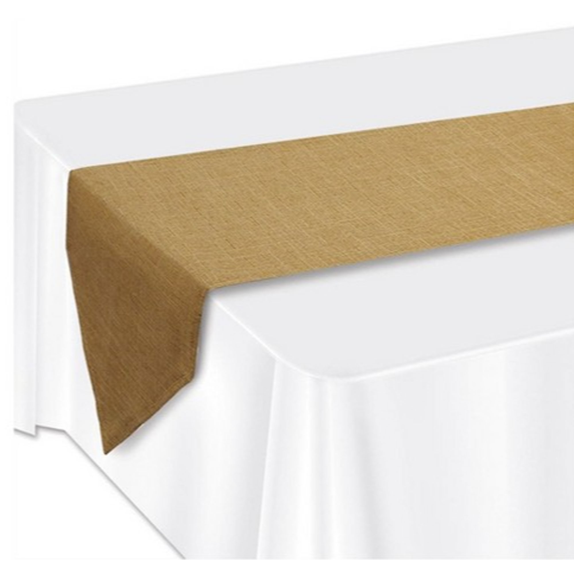 Kraft Faux Burlap Table Runner