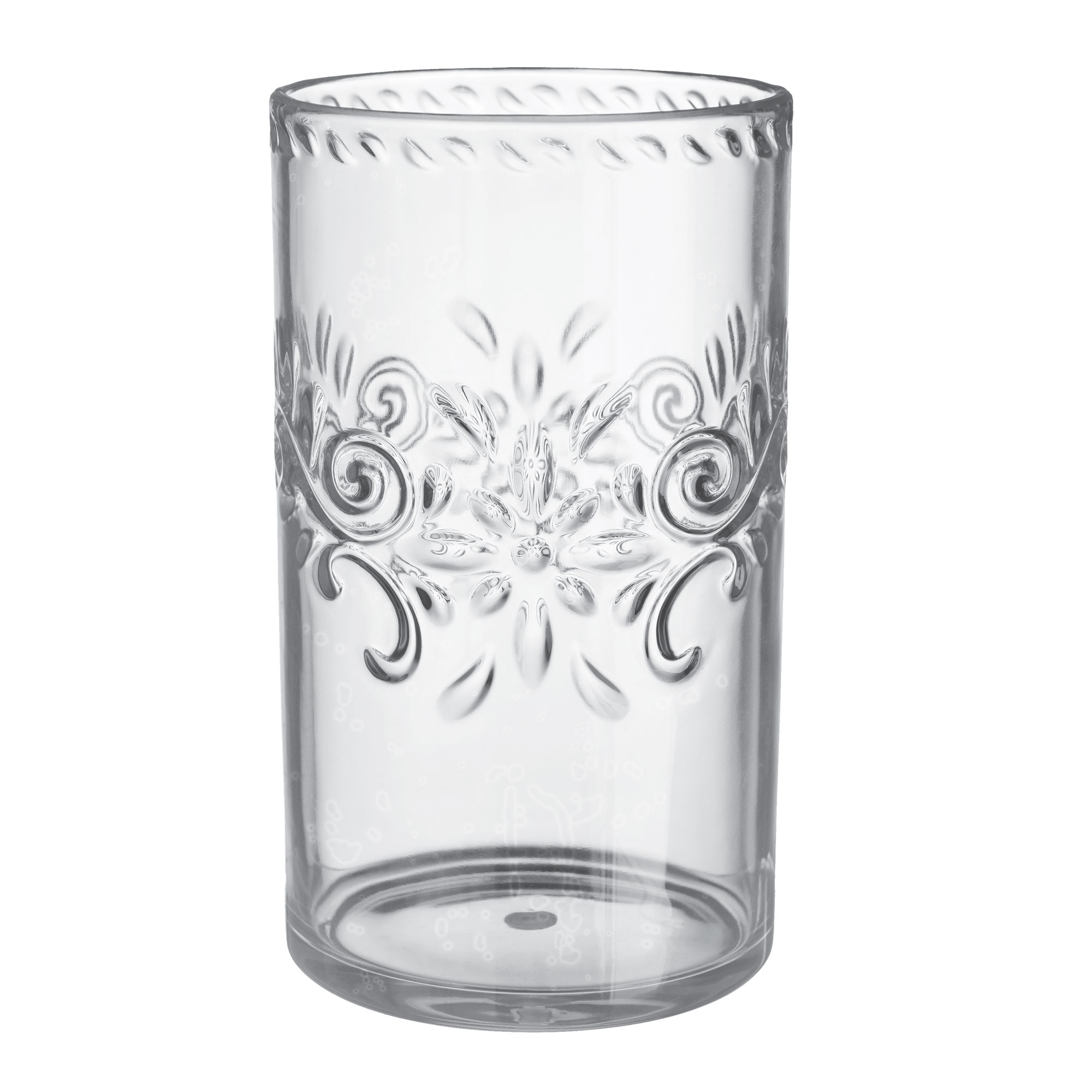 Prem Embossed Highball Clear 1