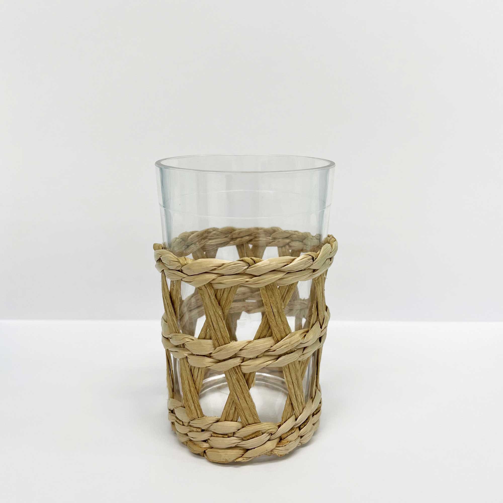 Clear 210ml Tumbler w/Seagrass