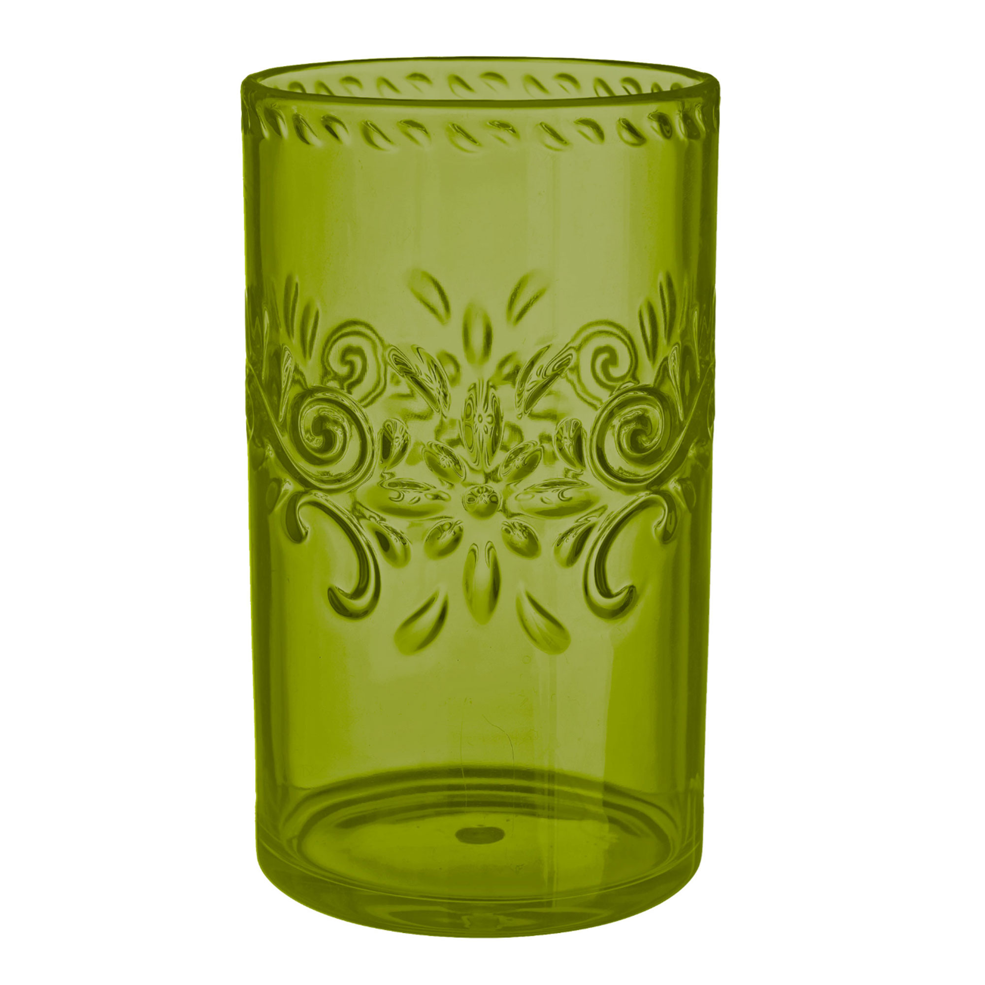 Prem Embossed Highball Green