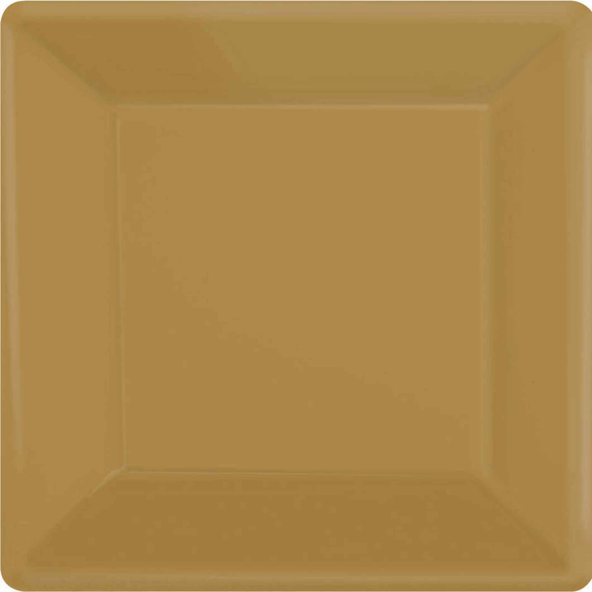 Ppr Plt 7in/17cm Sqr 20Pk Gold