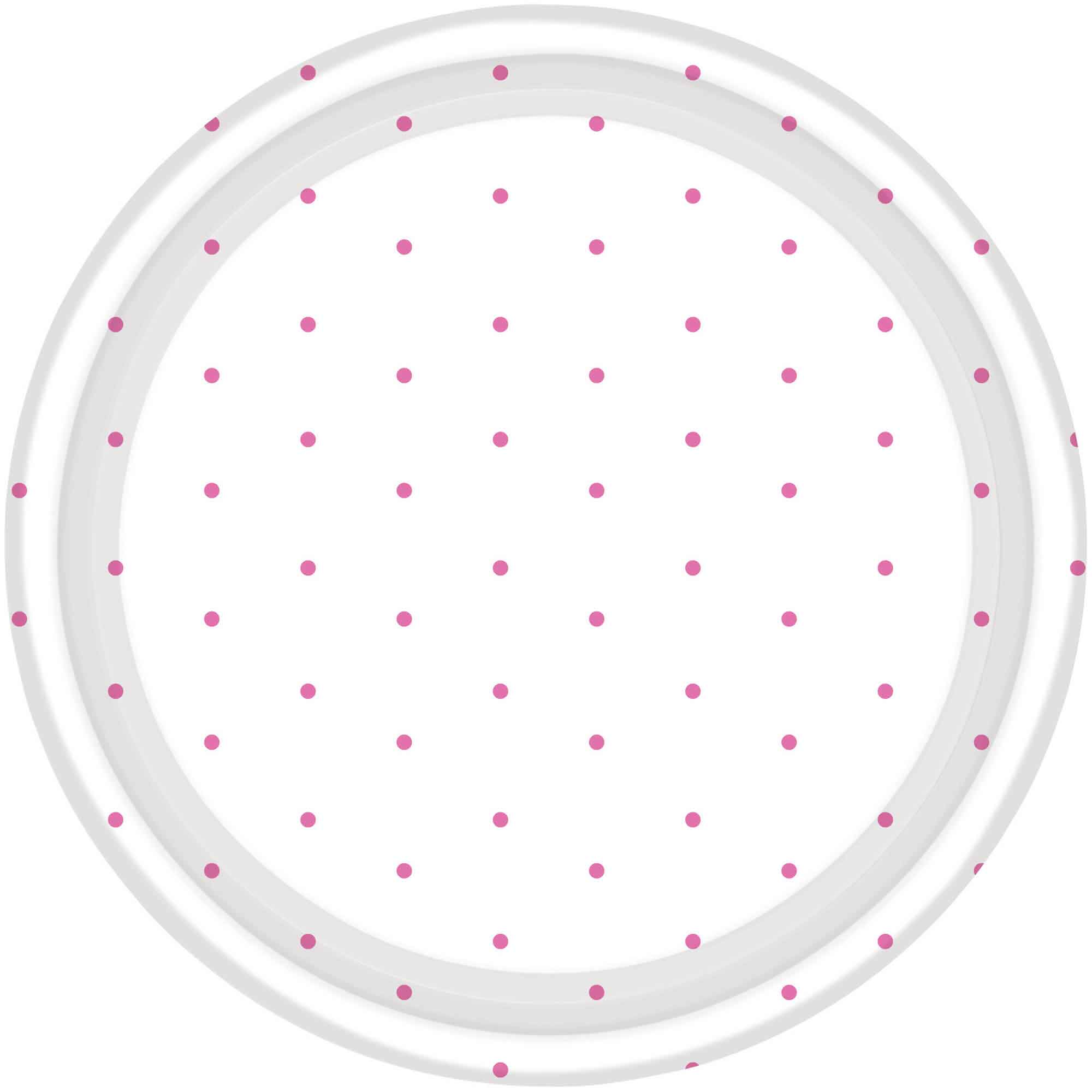 Ppr Plt 7in/17cm Rnd 8CT  Dot