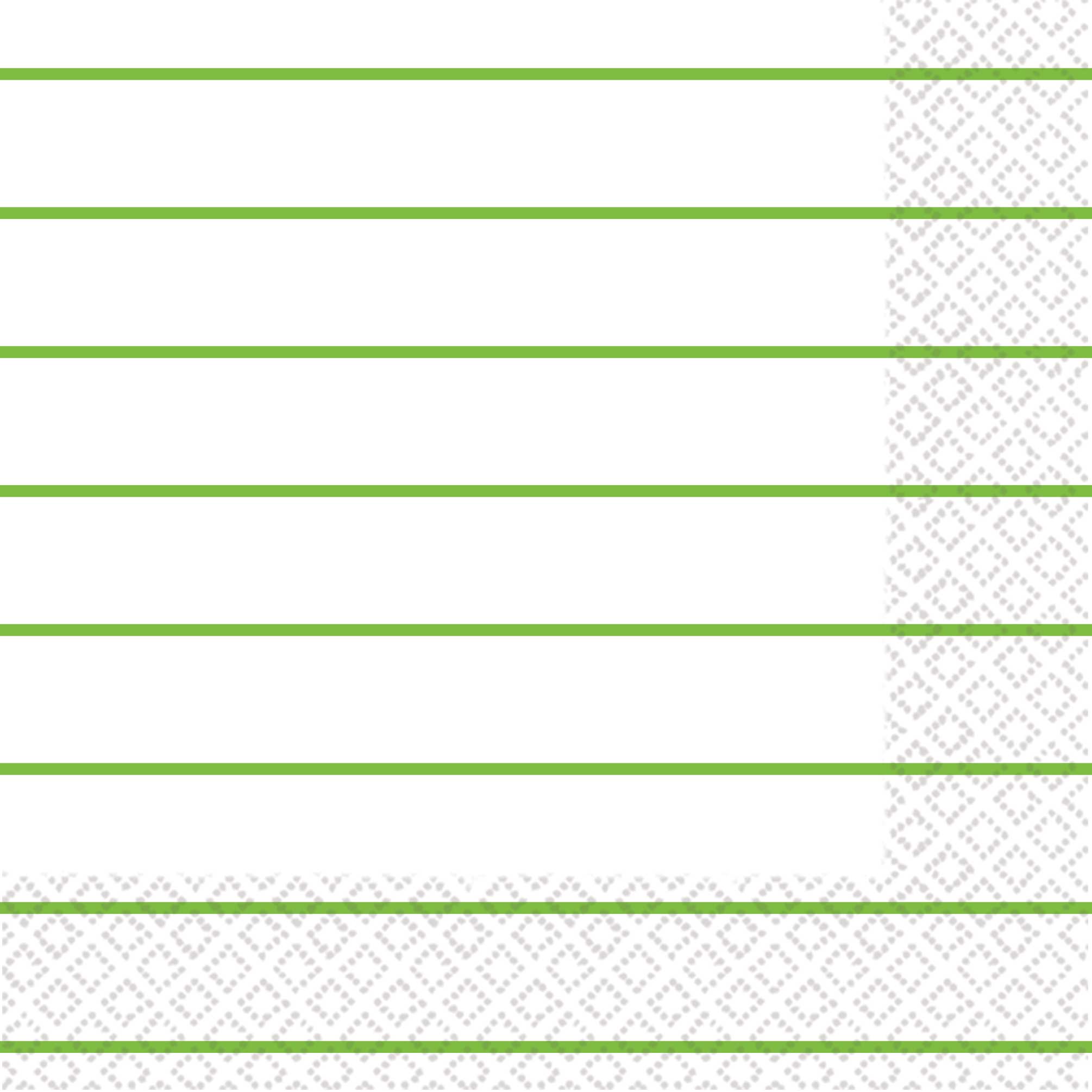 L/Napkin 16Pk Stripe  Kiwi