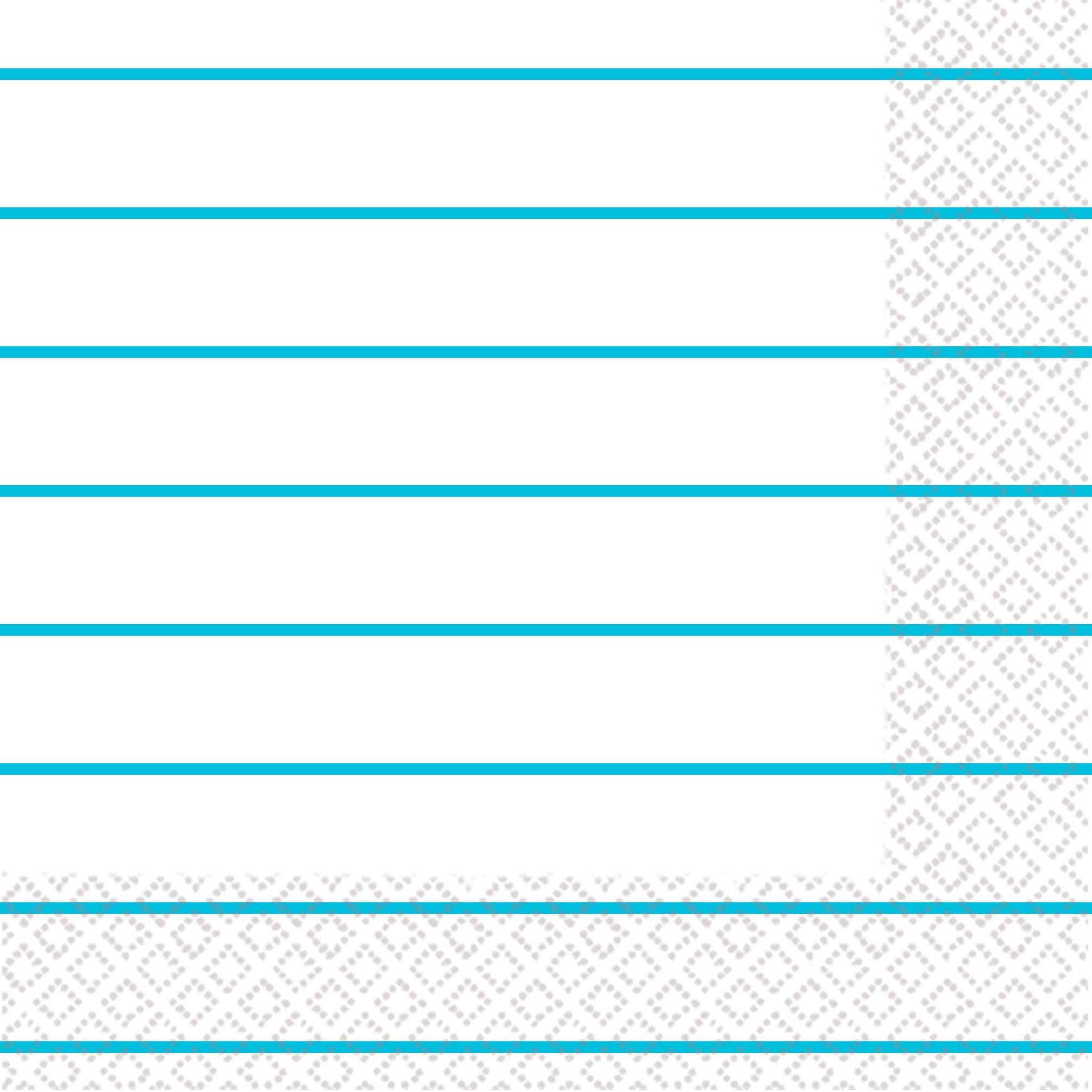 L/Napkin 16Pk Stripe  Carib Bl