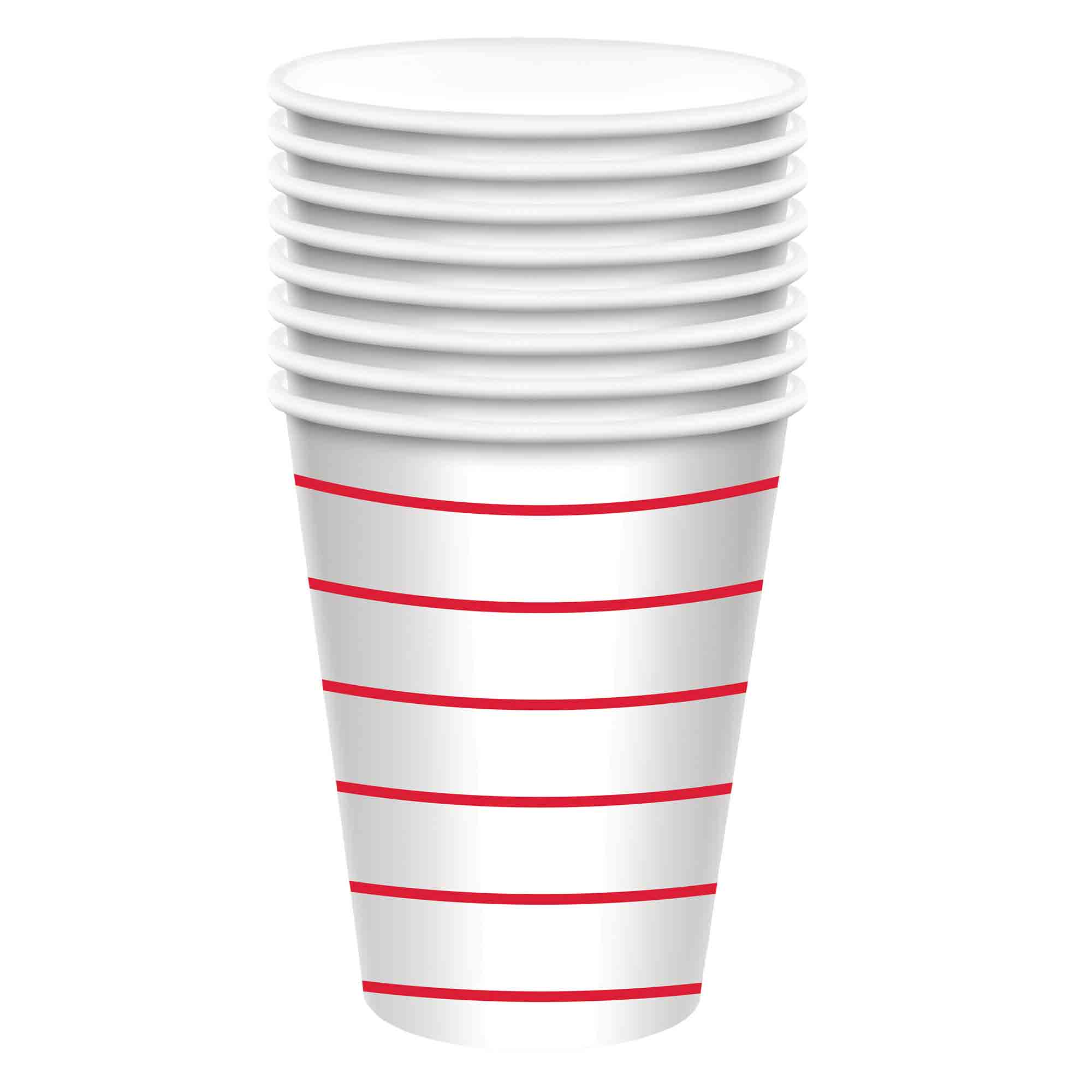 Ppr Cup 9oz/266ml 8pk  Stripe