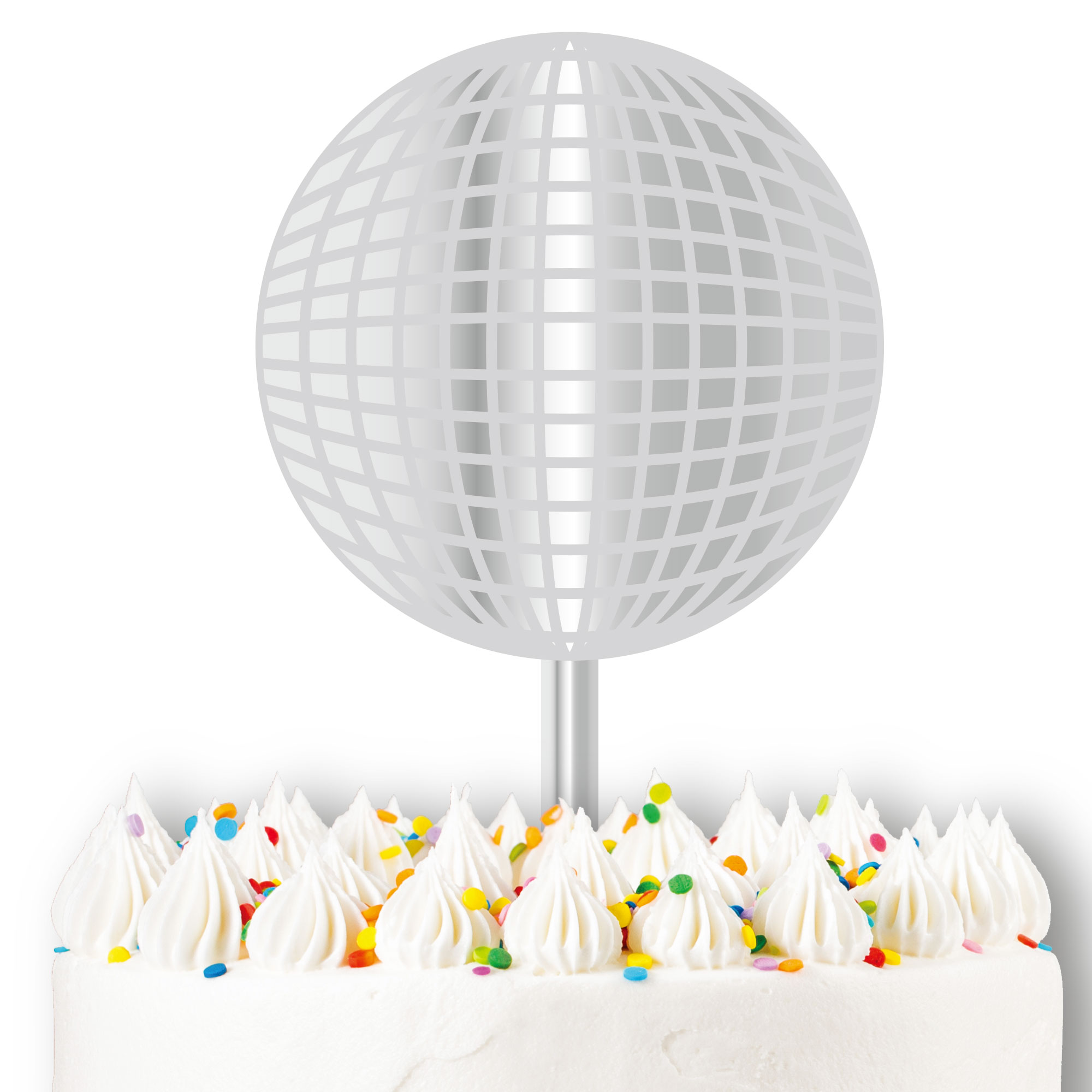 Disco Ball 2D Acrylic Cake Top