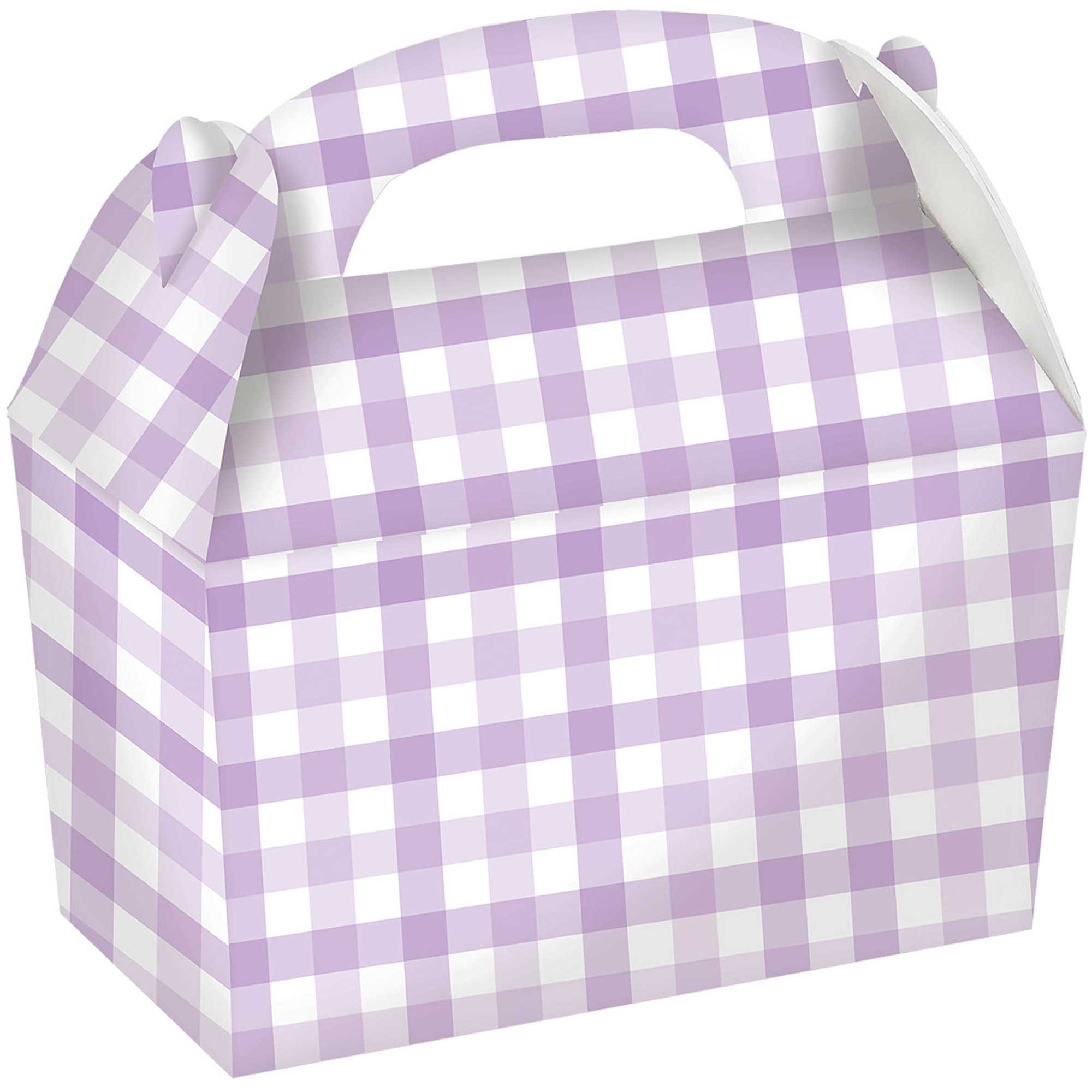 Gingham Ppr Treat Box Pastel P