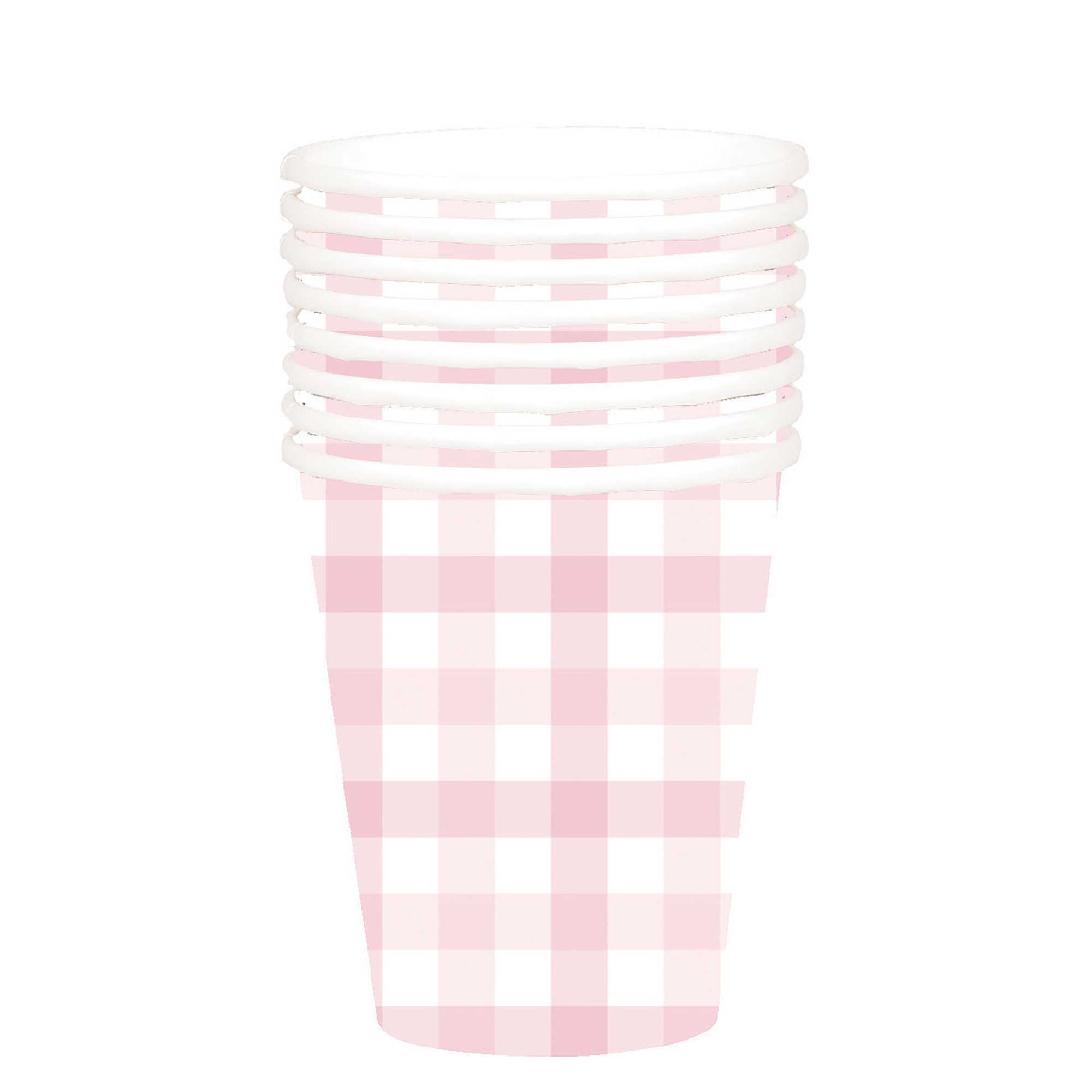 Gingham 266ml/9oz Ppr Cup Past