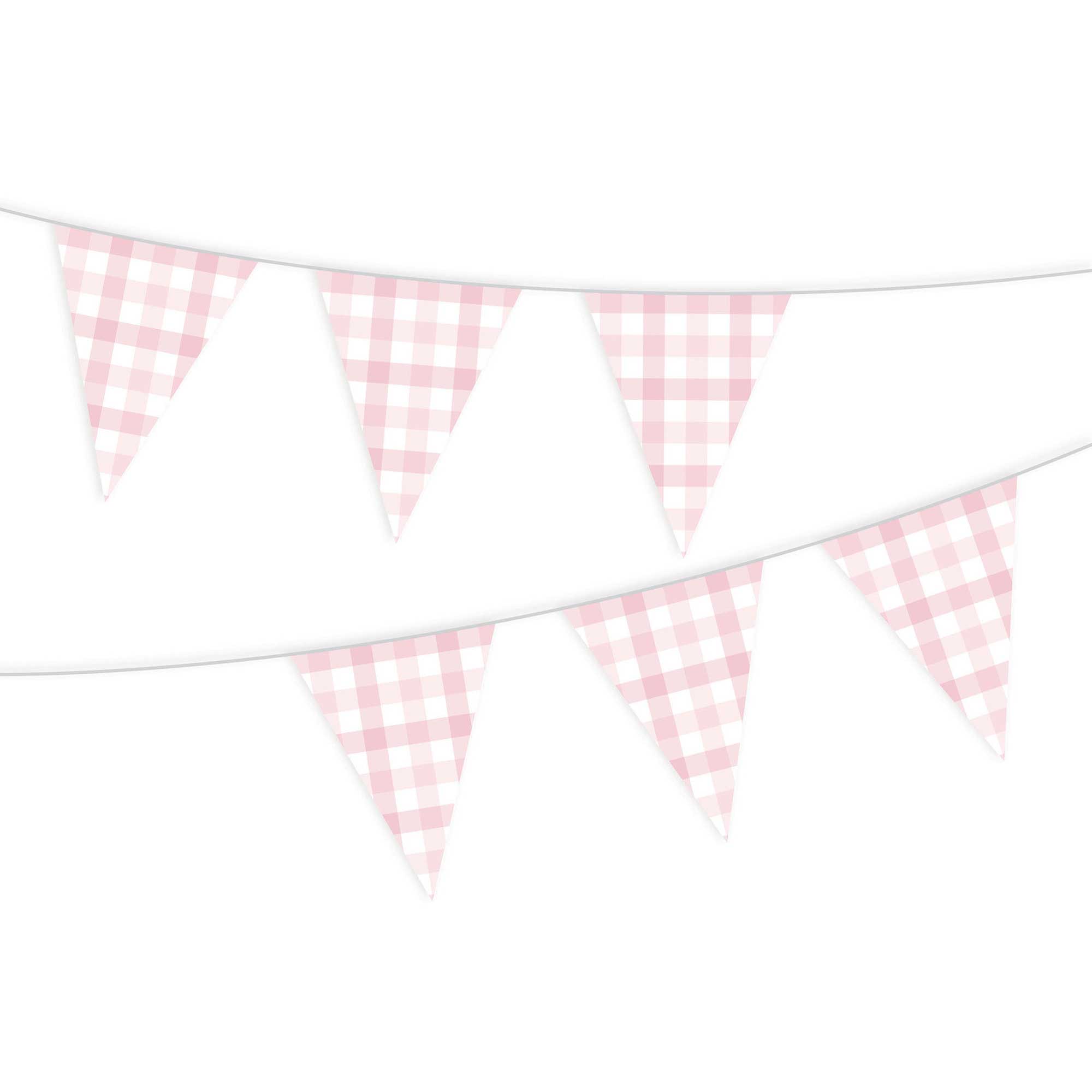 Gingham Ppr Bunting Pastel Pin