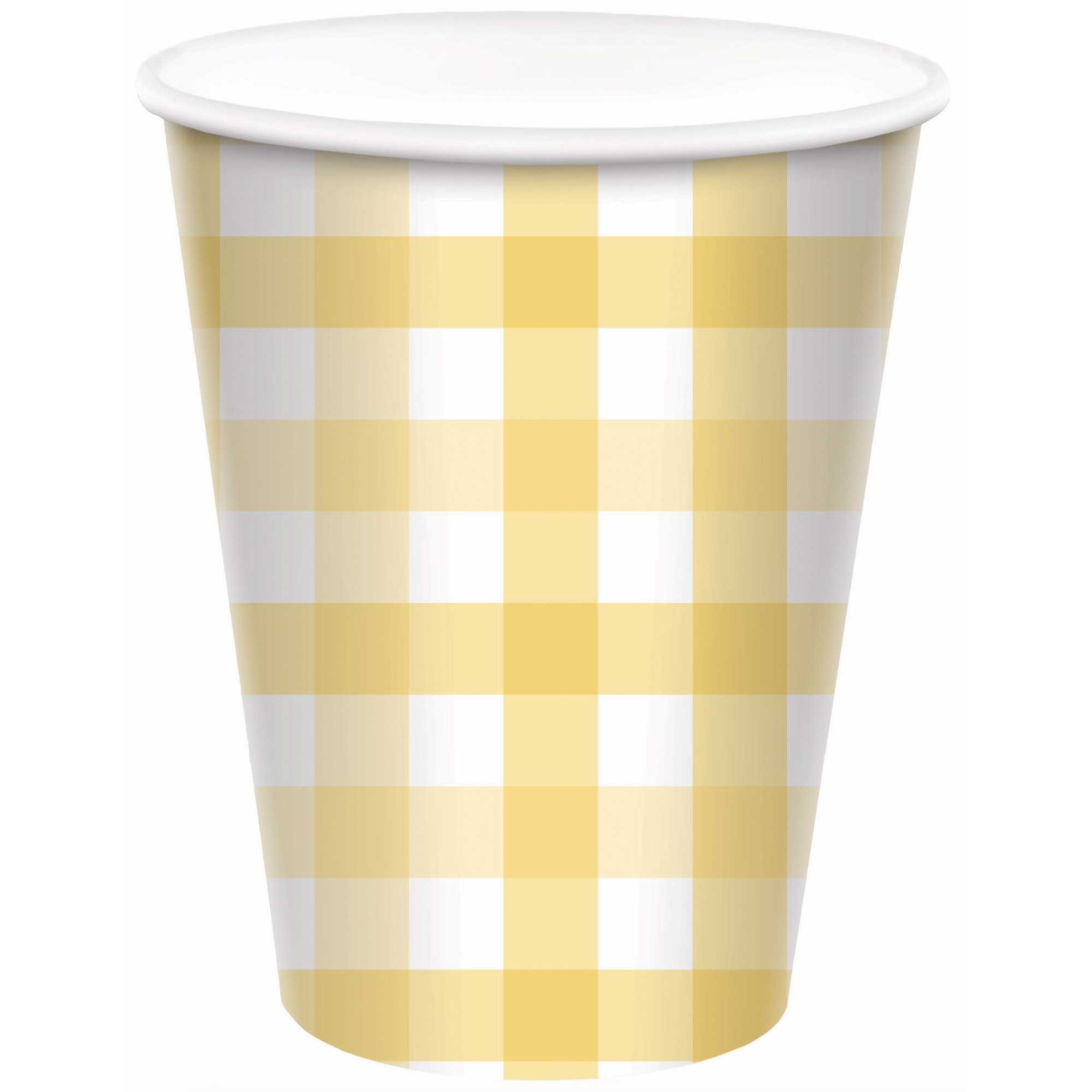 Gingham 266ml/9oz Ppr Cup Past