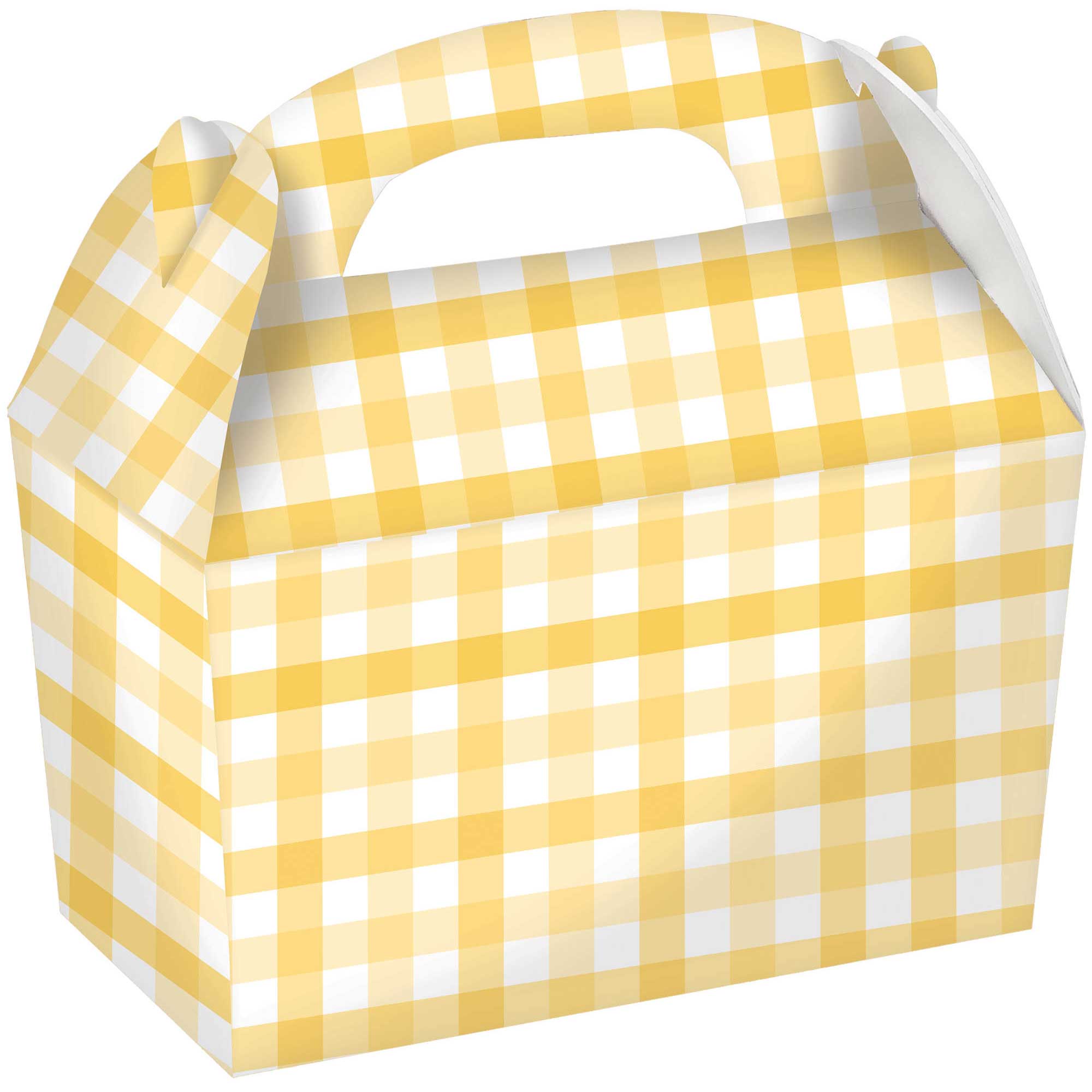 Gingham Ppr Treat Box Pastel Y