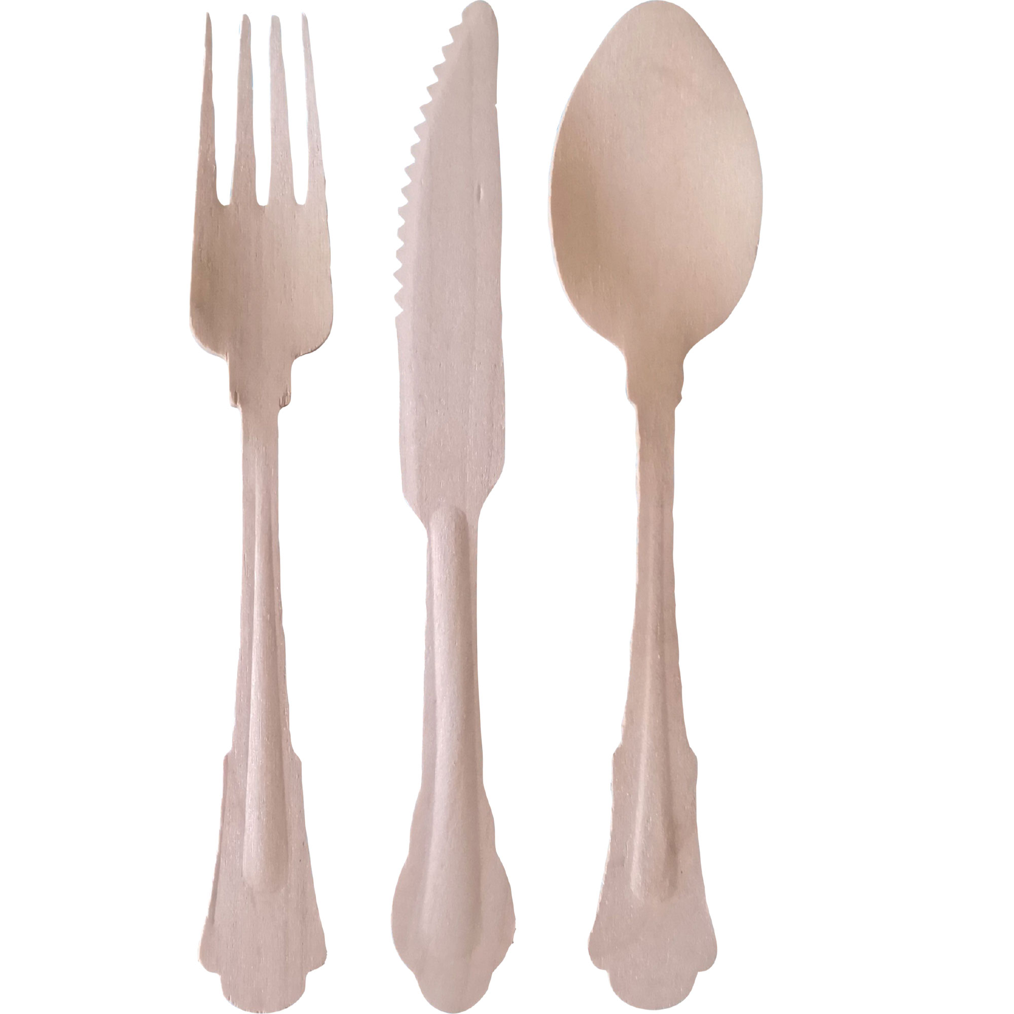 Wood Cutlery Set 24Pk  FanNatu