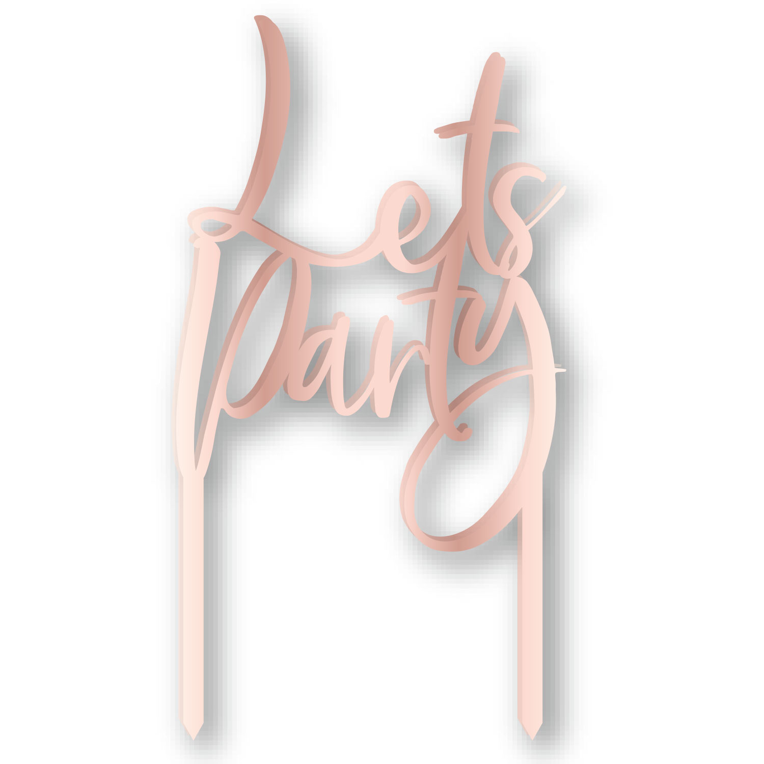 Acrylic Lets Party Cake Pick R