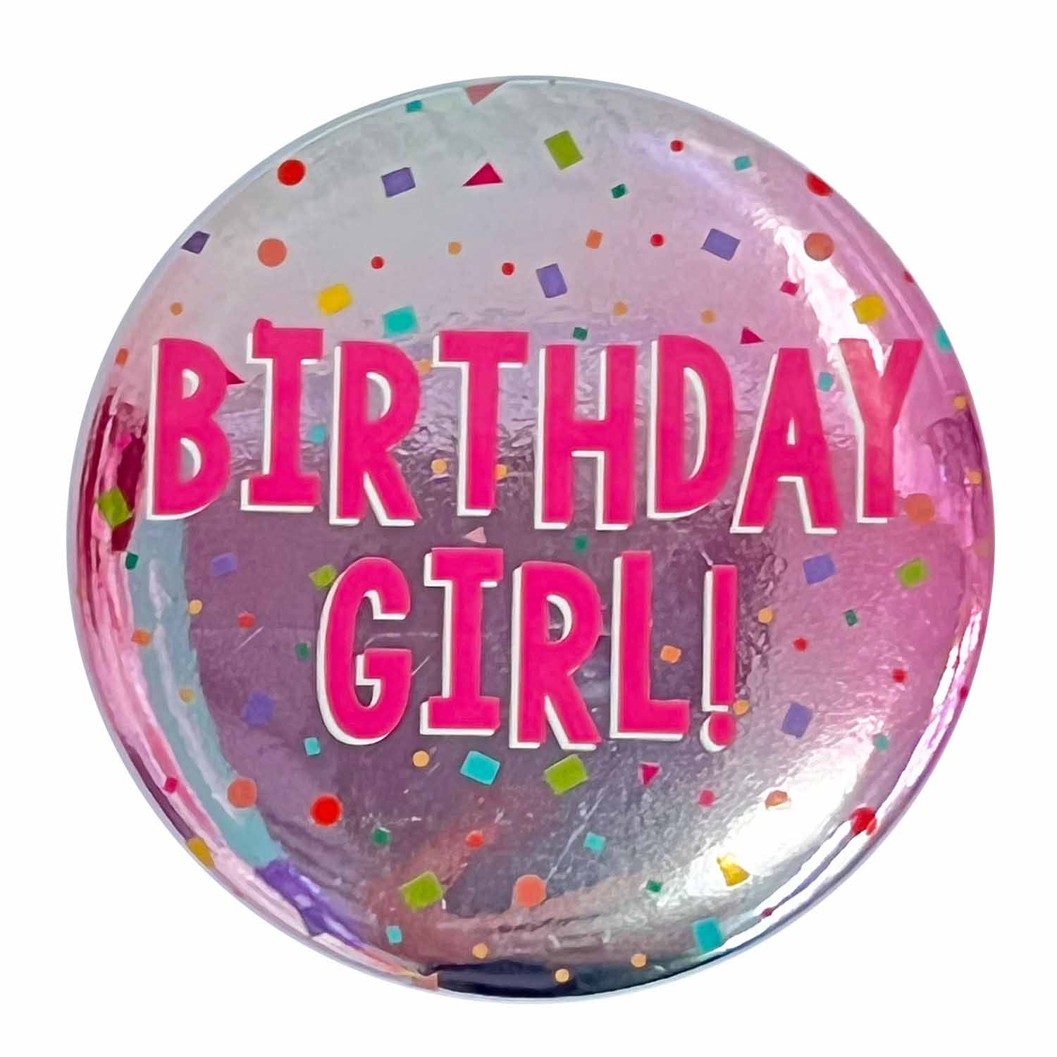 BDay Girl Confetti Badge