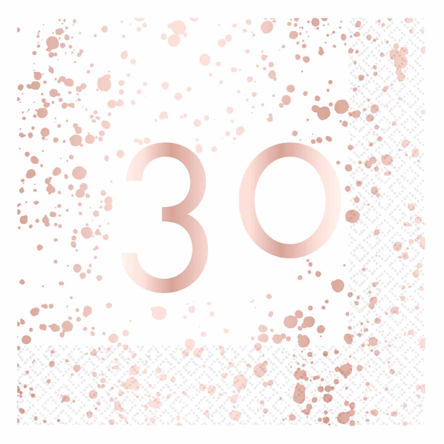 Rose Gold 30th L/Napkin