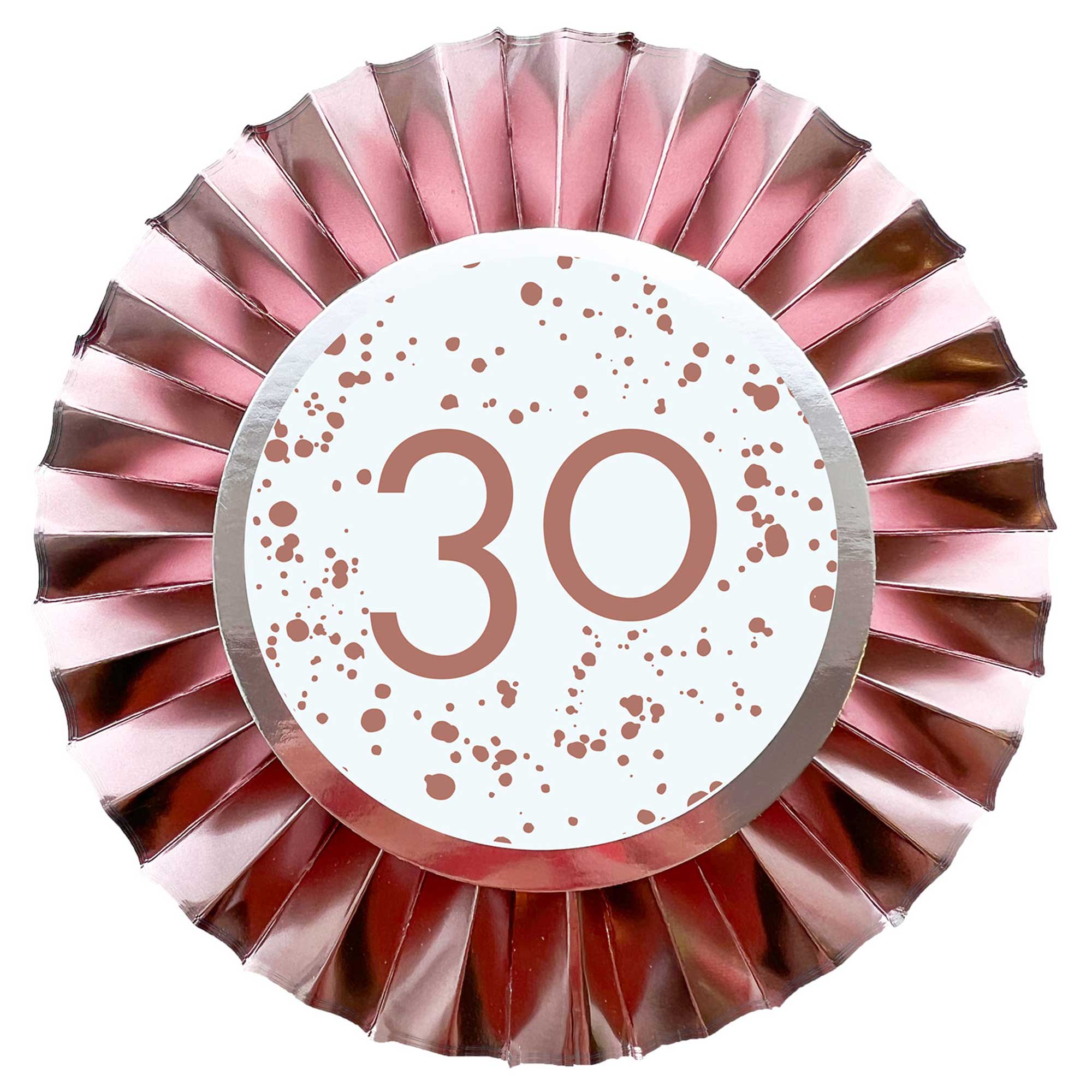 Rose Gold 30th Rosette
