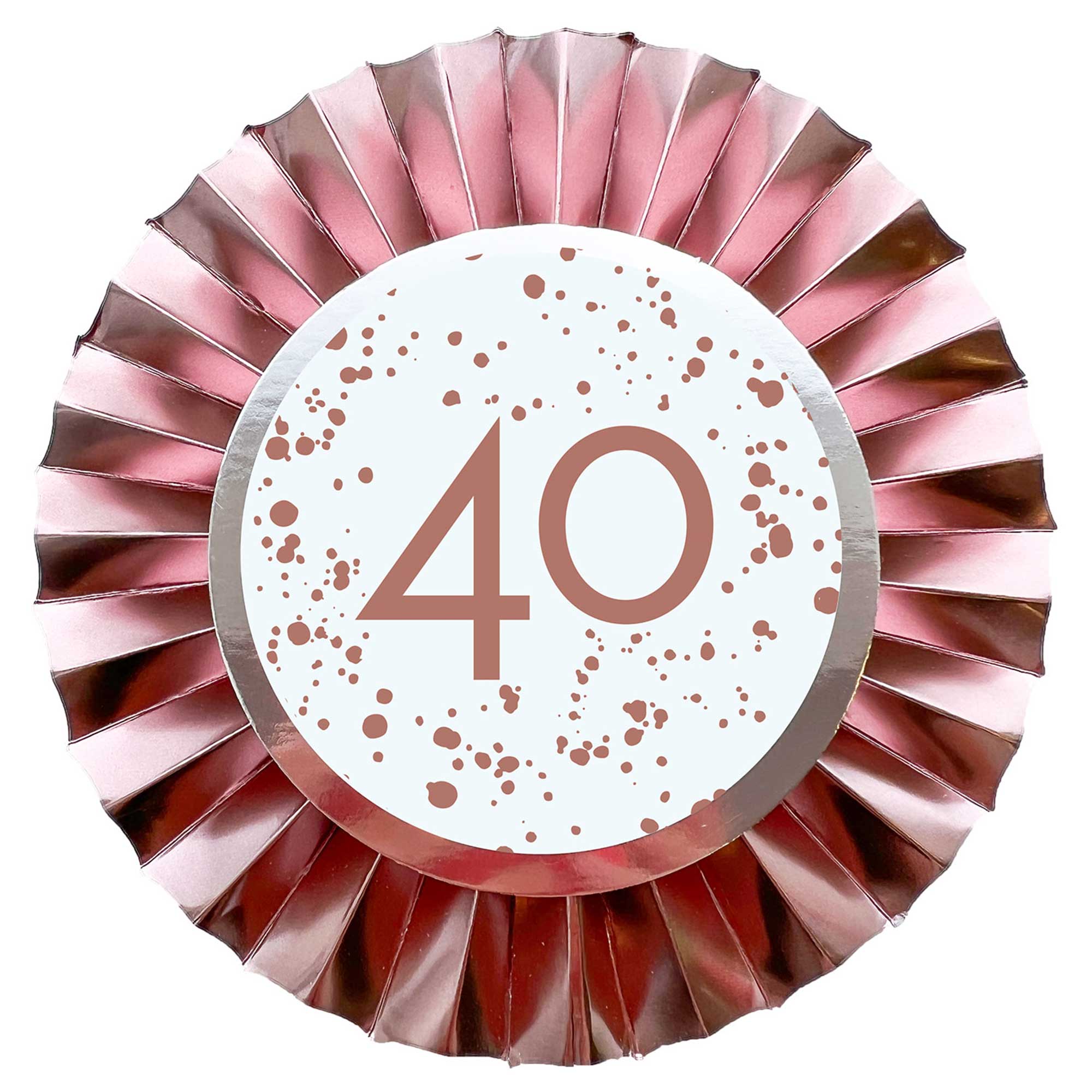 Rose Gold 40th Rosette