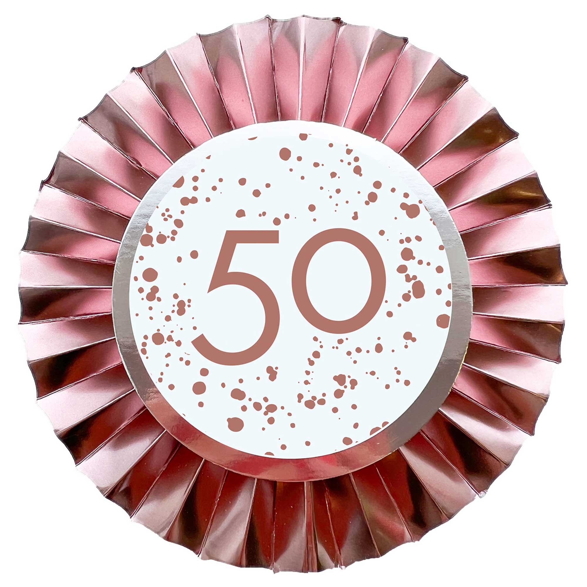 Rose Gold 50th Rosette