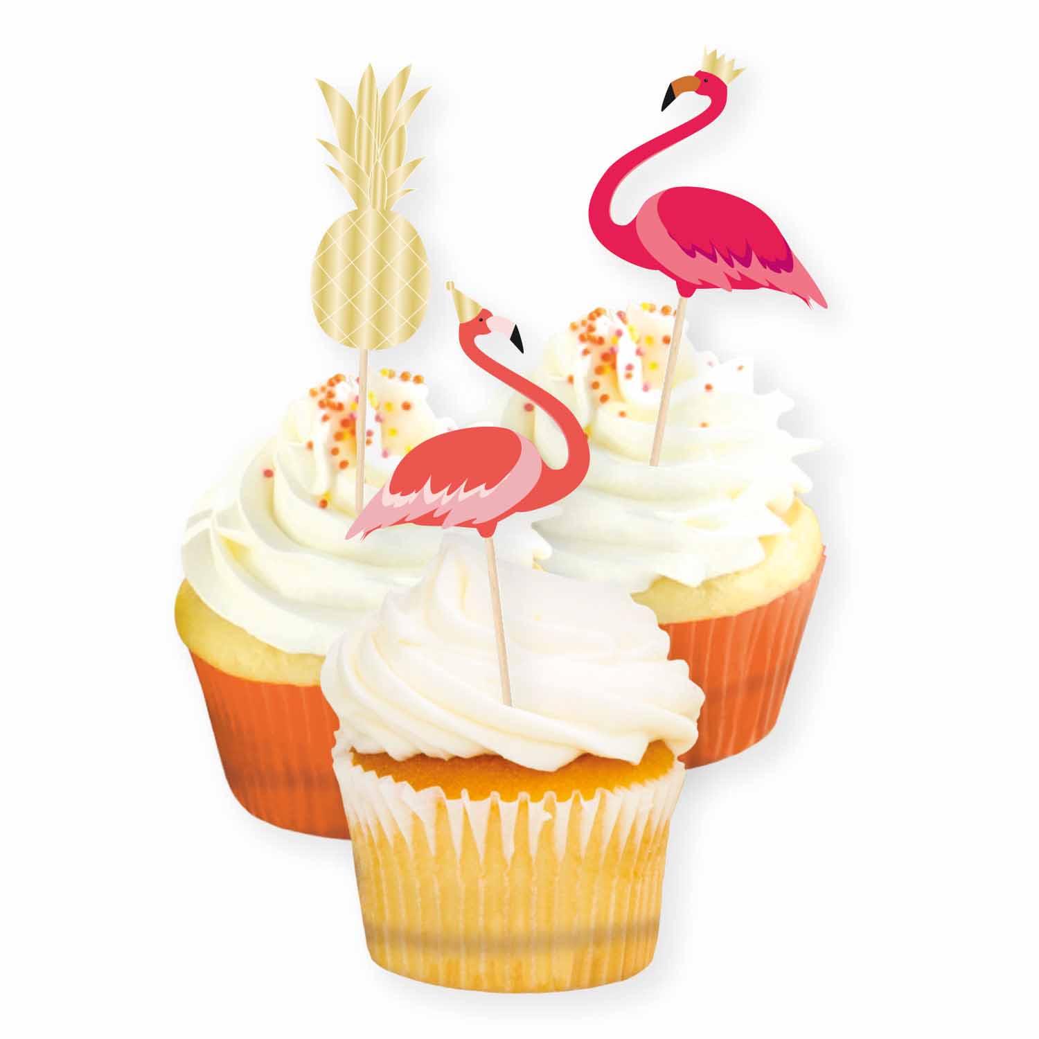 Flamingo Pineapple Cake Pick
