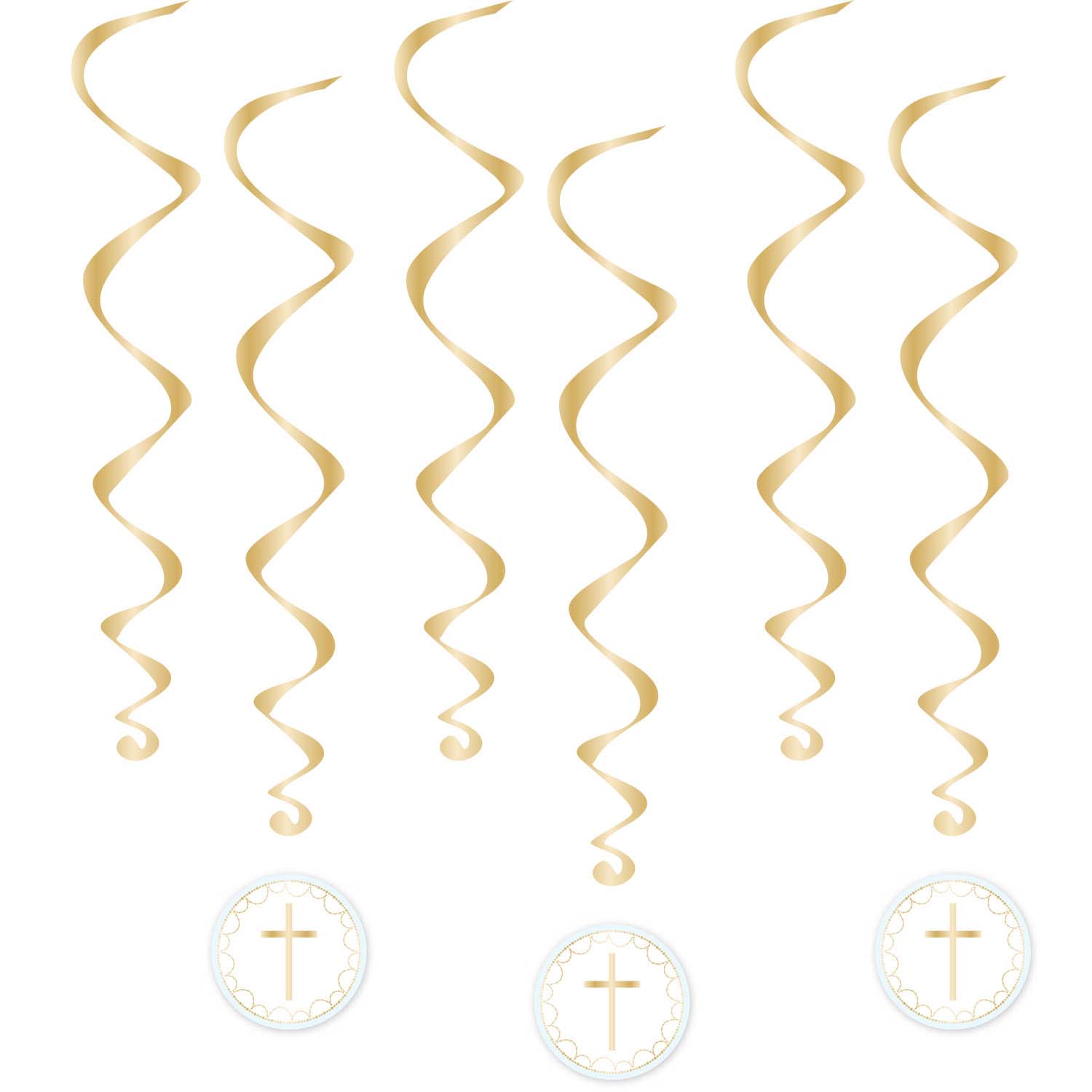 Botanical Blue Cross Swirl Dec