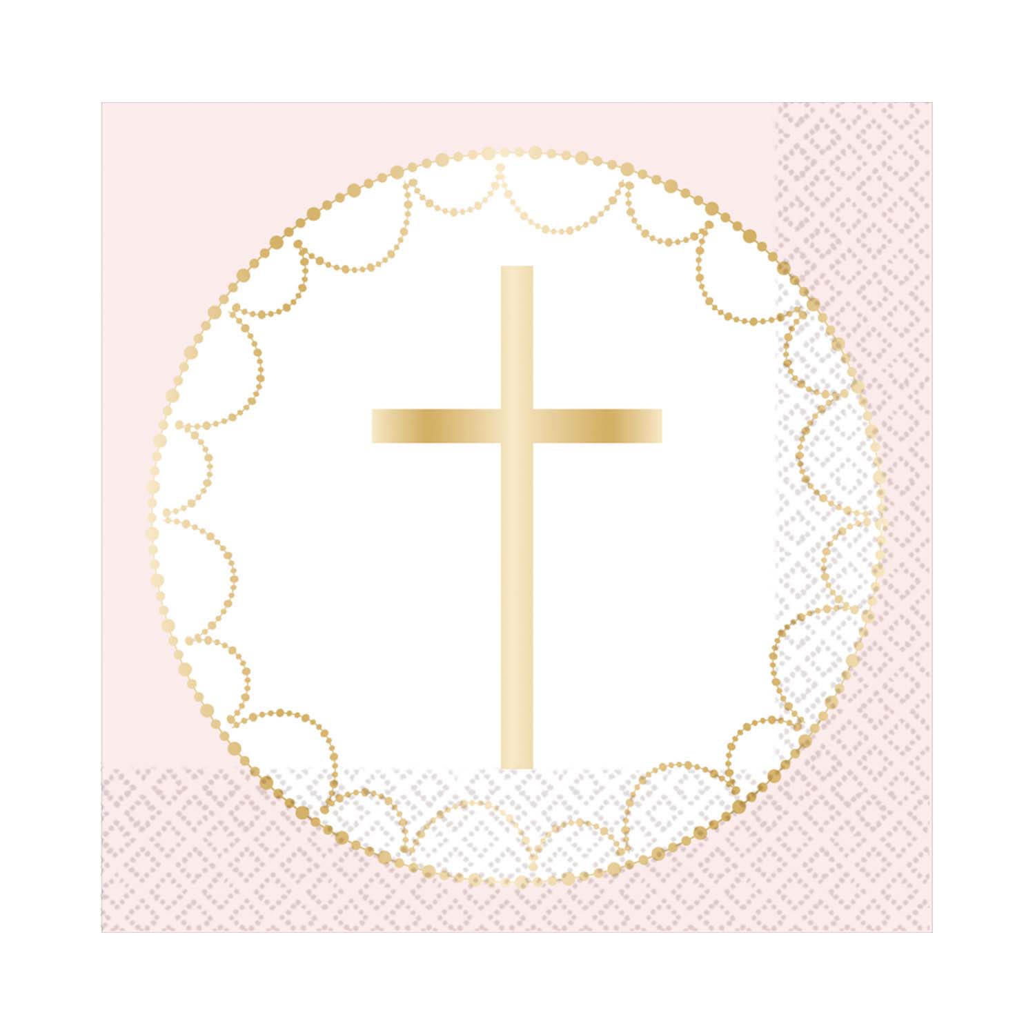 Botanical Pink Cross L/Napkin